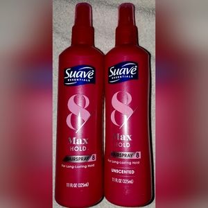 2 Suave Max Hold Hair Spray Lasting Hold 11 oz each 2 Pack Non-Aerosol Pump New